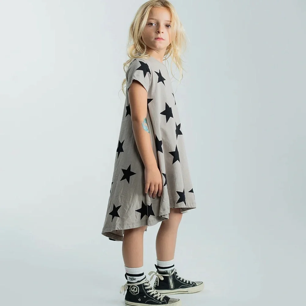 NUNUNU 1/2 & 1/2 Star 360 Dress Short Sleeves Grey Black 18-24 Months NWT - Picture 5 of 5